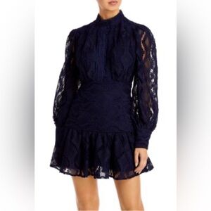 Bardot NWT Remy Navy Lace Mini Dress